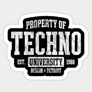 Property Of Techno University Berlin Detroit DJ EDM Sticker